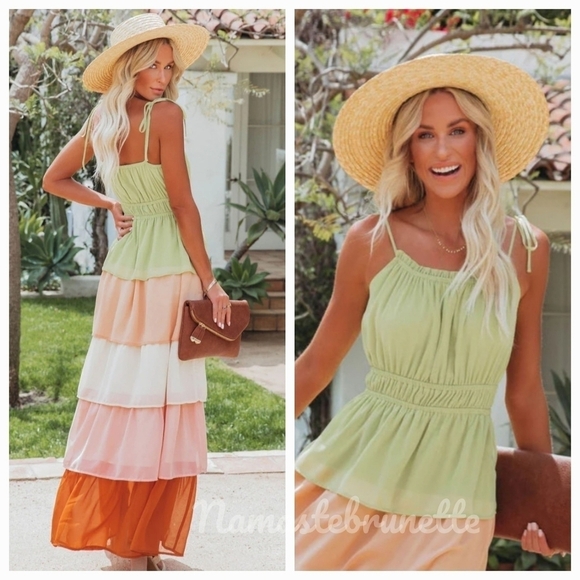 NWT Vici Boho Ruffled Tiered Maxi Dress - Picture 4 of 13